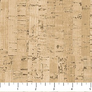 Tissu à courtepointe en coton The Cave, liège beige 25004-14, 1/2 yard