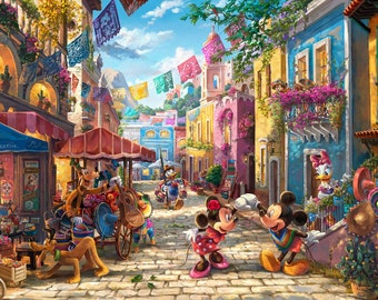 Topolino e Minni in Messico Disney Dreams DS21501C1 Pannello in tessuto di cotone per trapuntatura