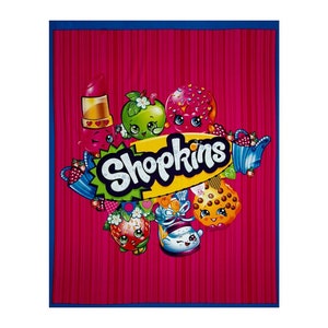 Shopkins Apple Blossom Kooky Cookie Lippy Lips Panel de tela acolchada de algodón