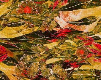 Eucalyptus Hinterland Leaves 108 inch Wide Backing 3102WF Cotton Quilting Fabric 1/2 YARD