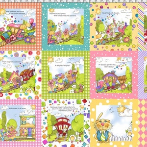 Precious Express Patch Loralie Cotton Quilting Fabric Panel