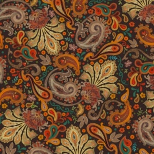 Owl Arabesque Paisley Brown 28584-A Cotton Quilting Fabric 1/2 YARD