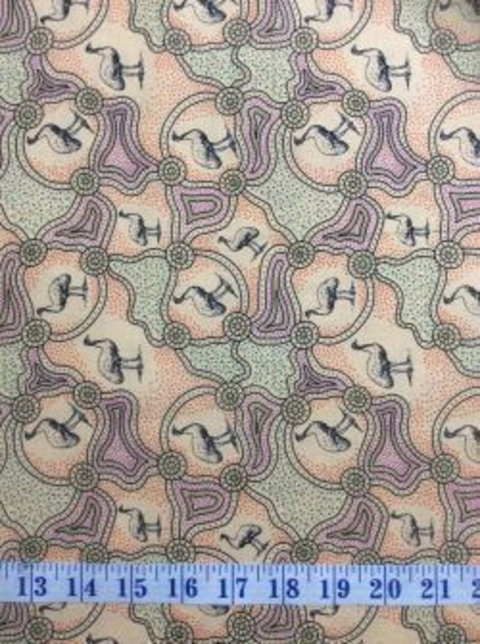 Australian Aboriginal Art Emu Dreaming Ecru Cotton Quilting | Etsy