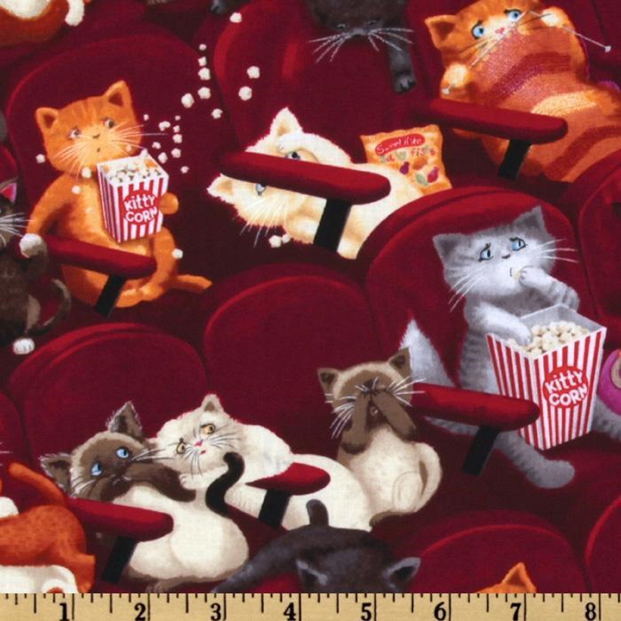 Scaredy Cats Byzantium Shimmering Night Yardage, SKU# 53539-9