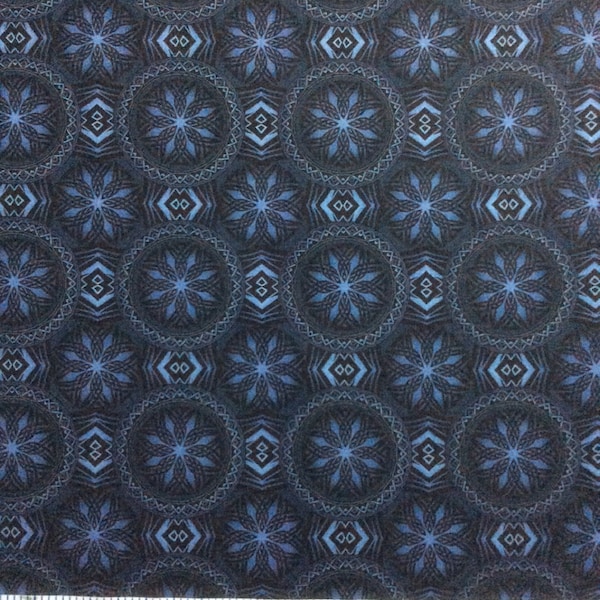 Dragons Blue Fury In The Beginnings Emblems Cotton Quilting Fabric 1/2 YARD