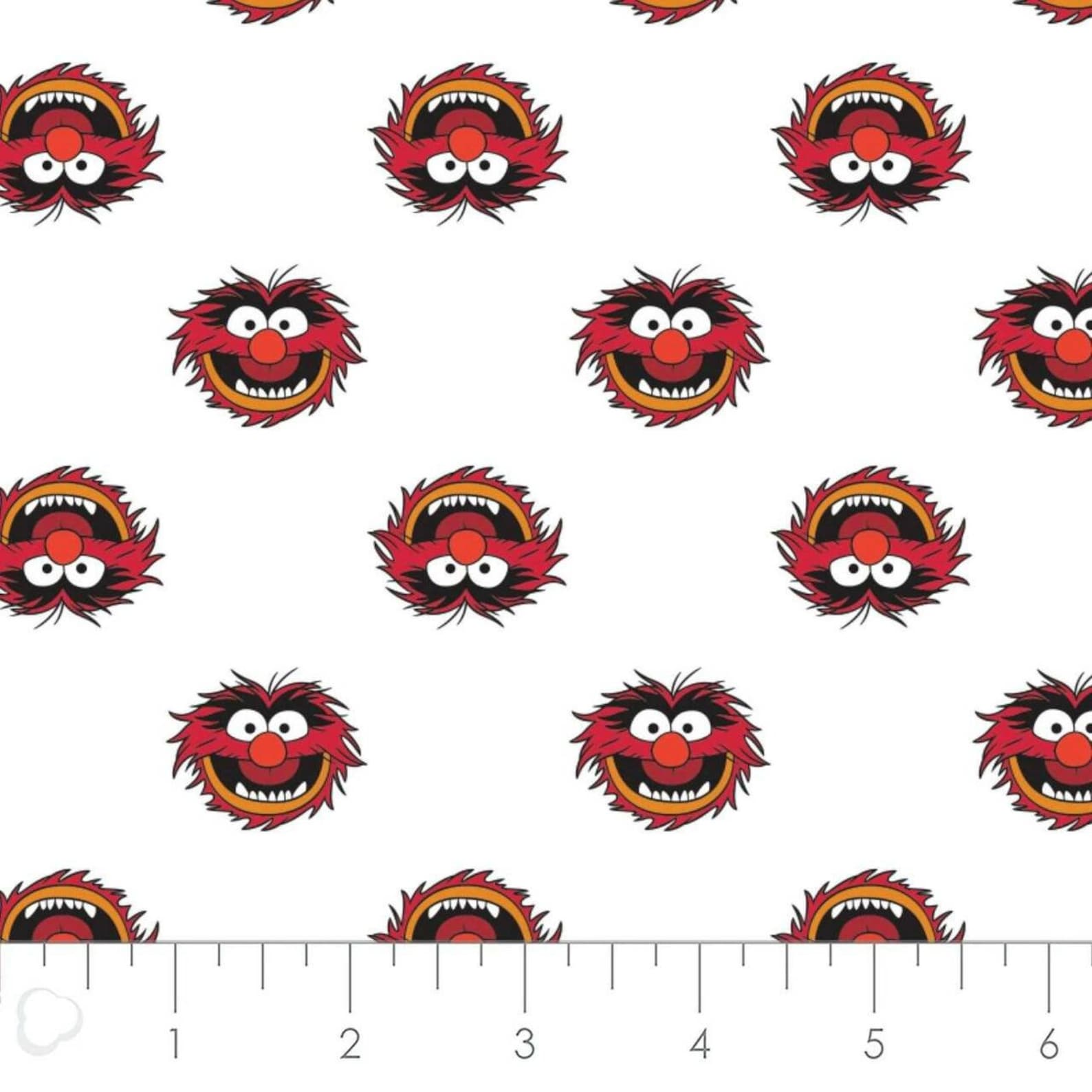 Disney Muppets Collection Animal White Cotton Quilting Fabric 1/2 YARD ...