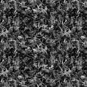 Wicked Eve Smoke Black Cotton Quilting Fabric 1/2 YARD