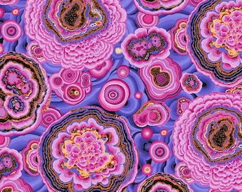 Kaffe Fassett Agate Magenta Pwpj106-magenta Cotton Quilting Fabric 1/2 Yard