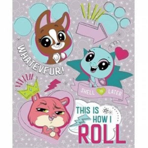 Littlest Pet Shop Whatevfur Cotton Quilting Fabric Panel