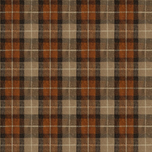 Lumber Checks Brown Cotton Quilting Fabric 1/2 YARD