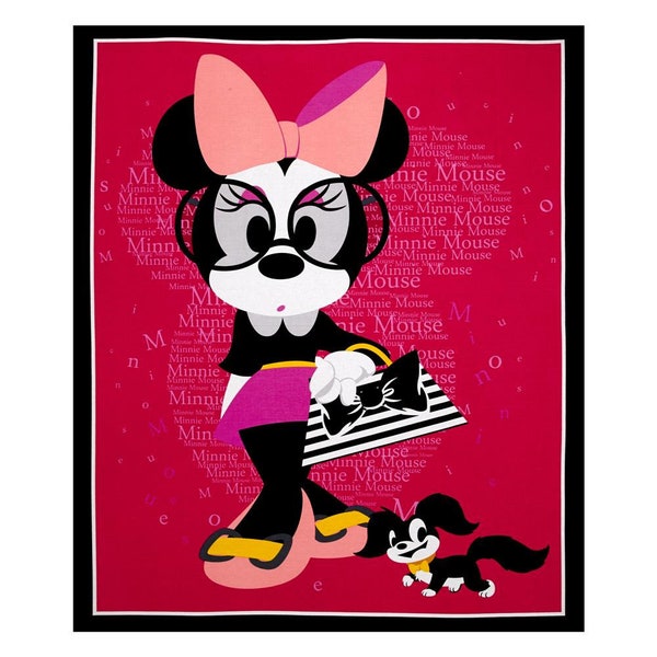 Minnie Mouse Fabric Panel Etsy