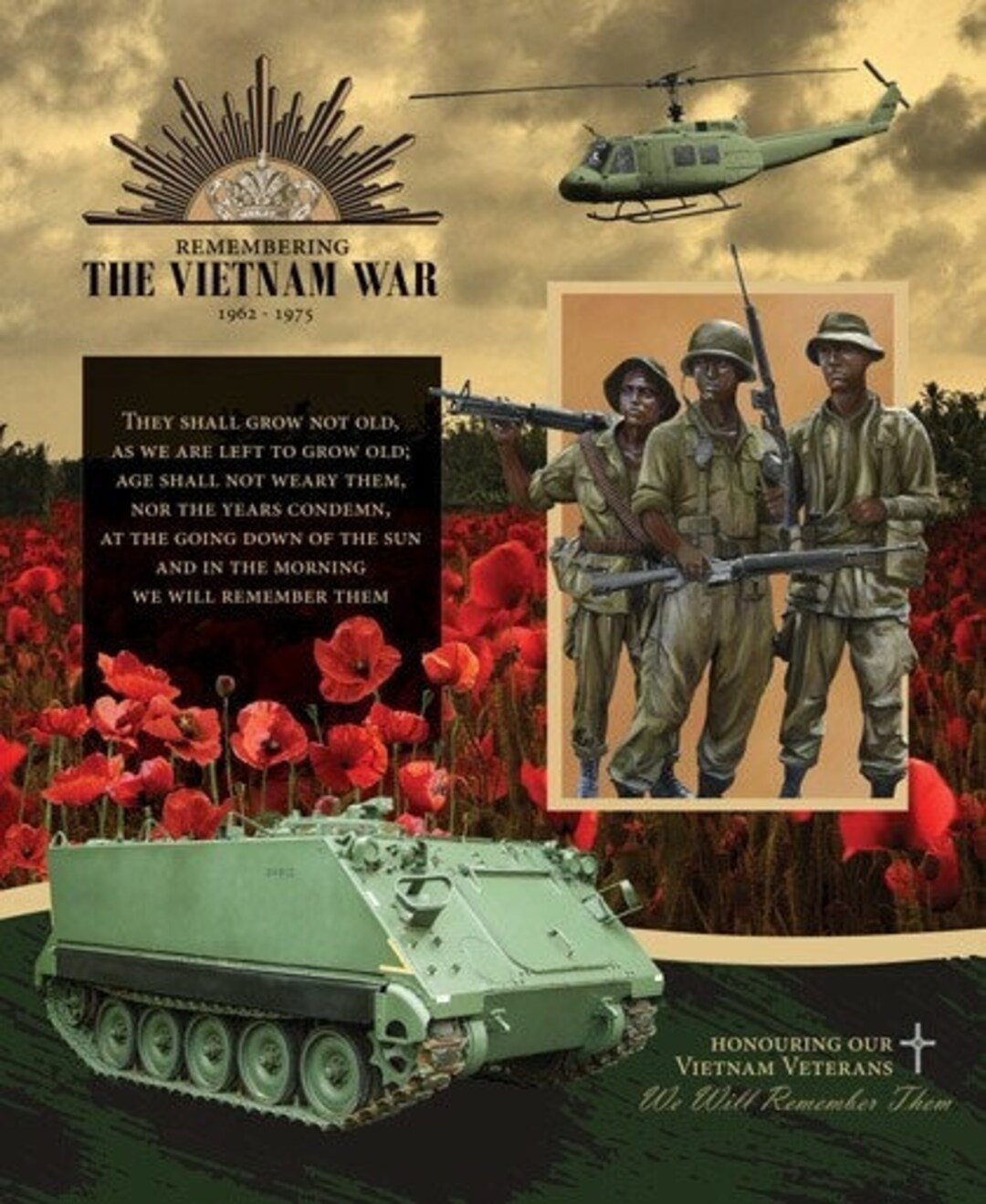 Remembering Vietnam War ANZACS Cotton Quilting Fabric Panel - Etsy