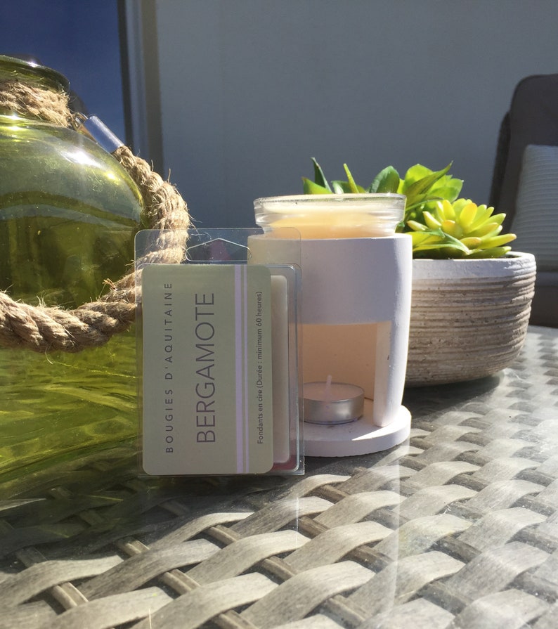 candle gift soy wax melt French gift Bergamot scented soy wax melt hand-made in France made in France