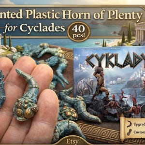 Kykladernas horn av överflöd 40 bitar – Uppgradering av brädspel i målad plast
