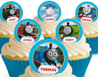 Toppershack 12 x PRE-CUT Thomas the Tank Engine & Friends Edible Cake Toppers