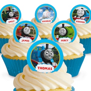 Toppershack 12 x PRE-CUT Thomas the Tank Engine & Friends Edible Cake Toppers image 1