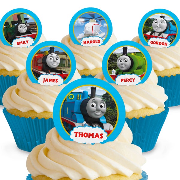 Toppershack 12 x PRE-CUT Thomas the Tank Engine & Friends Edible Cake Toppers