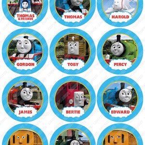 Toppershack 12 x PRE-CUT Thomas the Tank Engine & Friends Edible Cake Toppers image 2