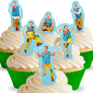 Toppershack 12 x pre-tagliati signor Tumble Stand Up Edible Cake Toppers