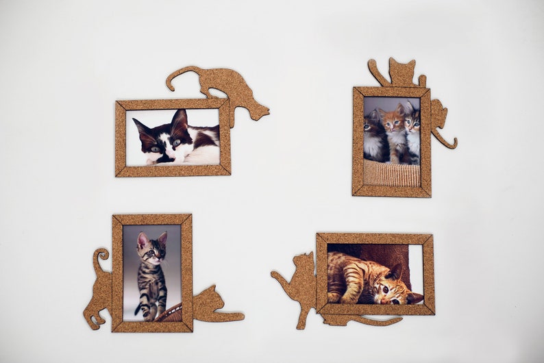 Cat Photo Frame Set 10x15cm Selfadhesive Cat Decor Frames Etsy UK