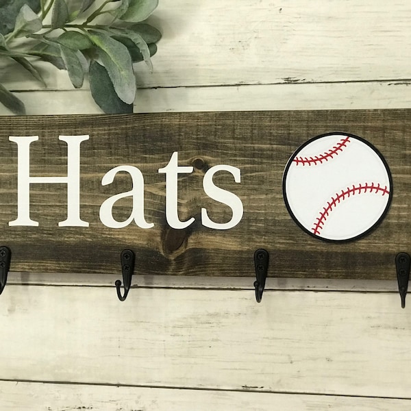 Personalized Sports Holder, Personalized Hooks, Hat Holder,