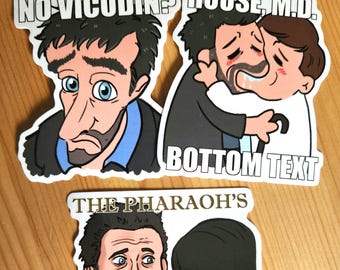House M.D. Stickers - 3 inch, clear stickers