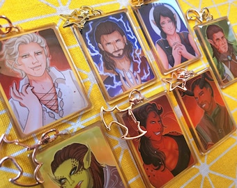 SALE BG3 ACRYLIC CHARMS: Baldurs Gate 3, Epoxy, 2.5&quot;