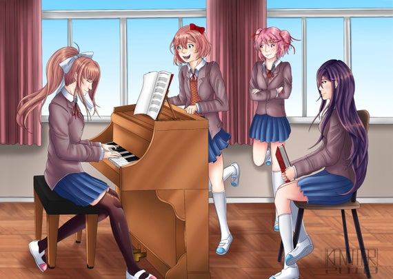 A3 Print Doki Doki Literature Club Etsy A3 Print Doki Doki Literature Club Etsy