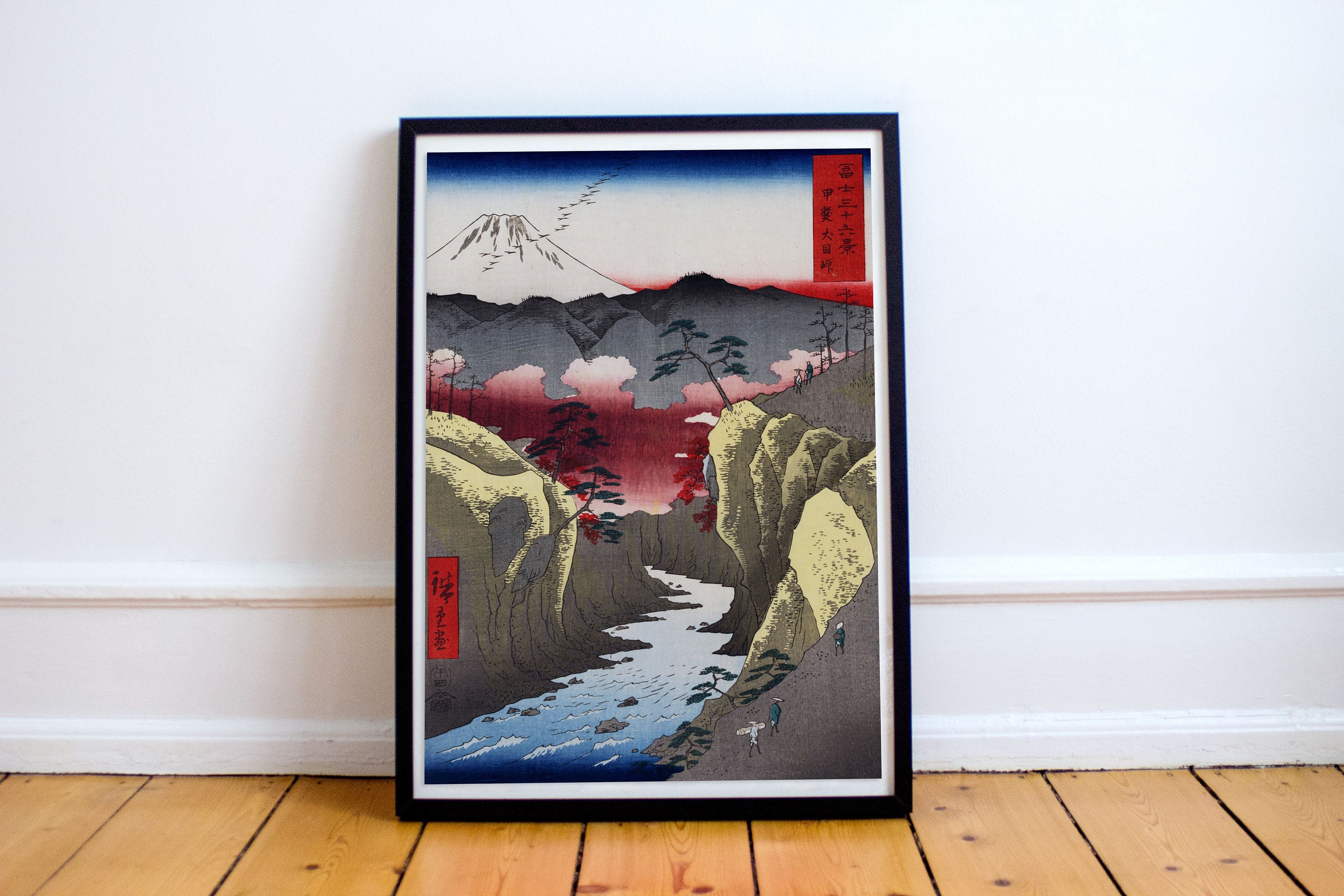 Mountain River Japanese Woodblock Poster Hiroshige Woodblock | Etsy
