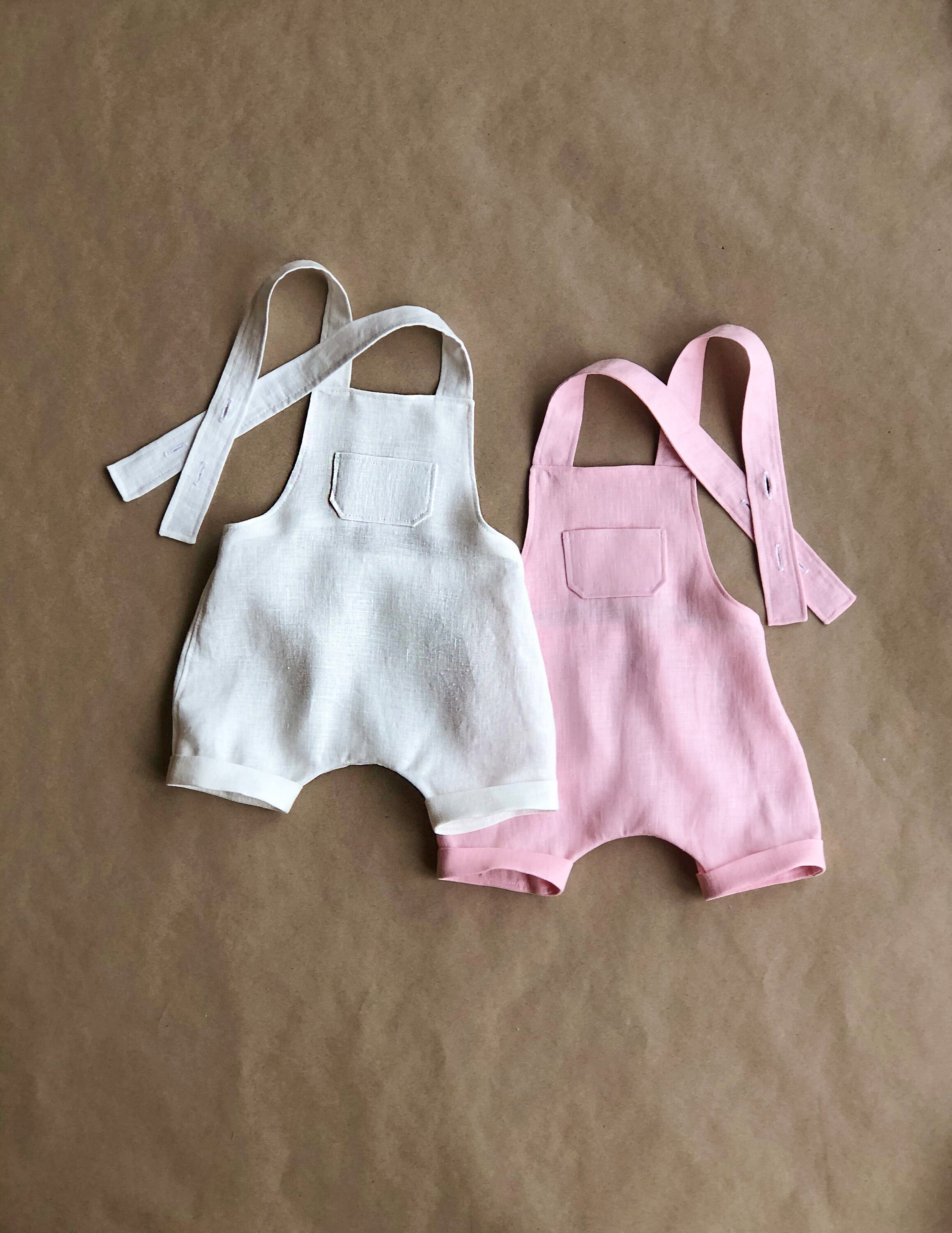 Baby Boy White Romper Newborn Ivory Romper Natural Linen Etsy