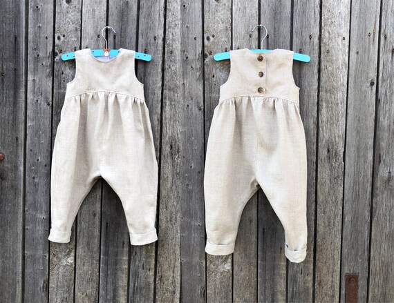 linen baby overalls