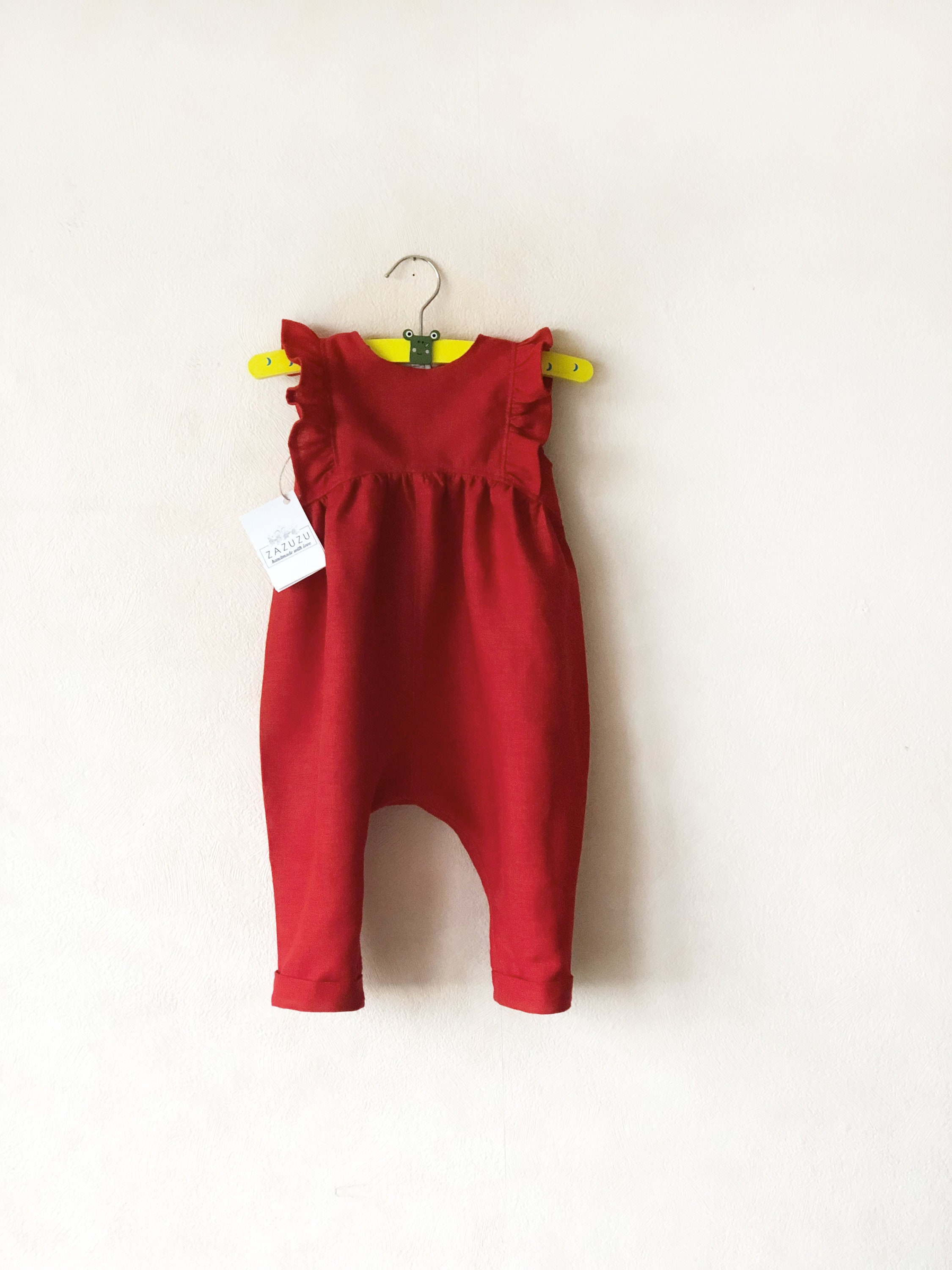 girls linen overalls