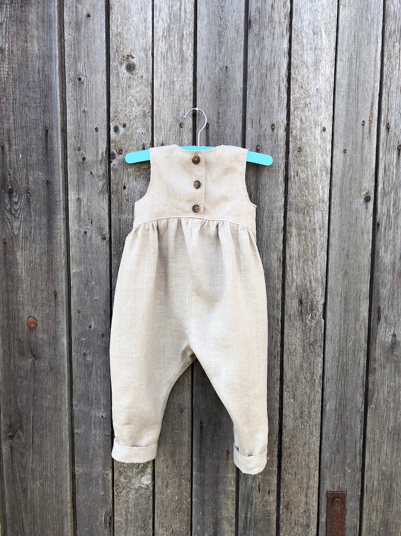 Natural Baby Linen Romper Linen Baby Clothes Linen Baby Etsy