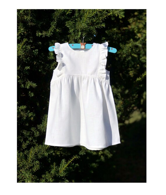 white frill frock for baby girl