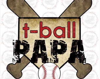 T-Ball Papa PNG Télécharger Sublimation Design