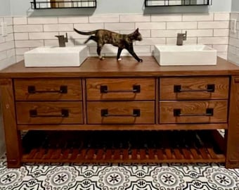 Handcrafted Wrought Iron Door Pull: Modern Farmhouse Barn Door Handle