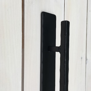 Rustic wrought iron door pull handle for sliding barn door, barn door handle, barn door pull, wrought iron door hardware, barn door pulls