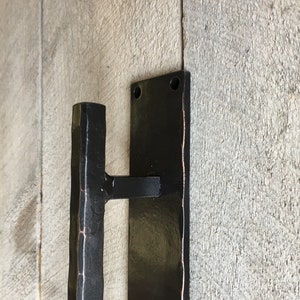 Oil Rubbed Bronze Barn door Pull, wrought iron door pull, Rustic barn door pulls, barn door handle, pull handle, rustic wrought iron handle