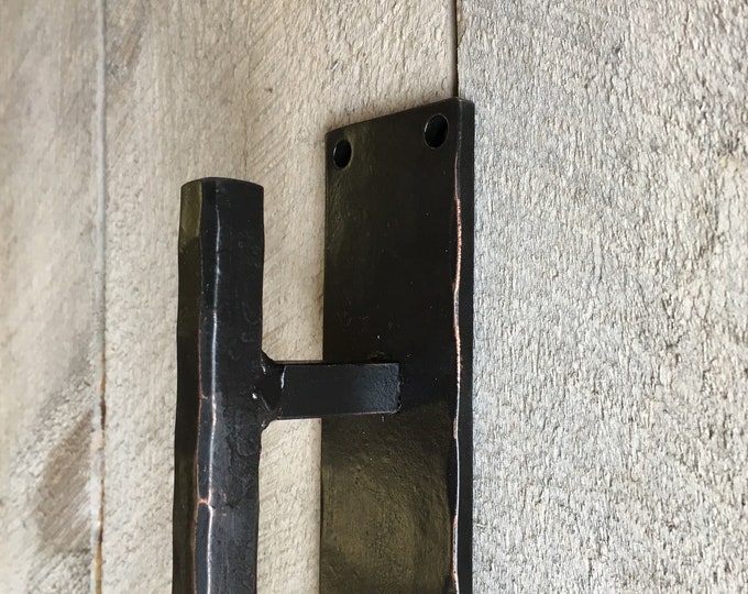 Oil Rubbed Bronze Barn Door Pull Wrought Iron Door Pull Etsy