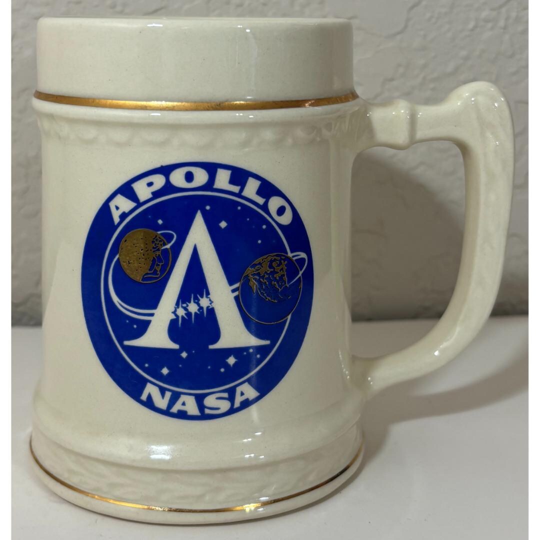 Vintage NASA Apollo Mug Gold Trim Attleboro Massachusetts Made in USA ...