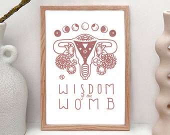 WISDOM OF the WOMB | fine art illustration print ink on ecofriendly 300g Premium Paper