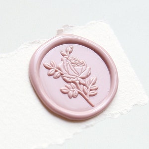 Wax Seal Stamp - Wild Rose Sealing Wax Stamp, Botanical Flower Stamp, Perfect For Wedding Invitations, DIY, Cards, Envelopes (Stamp Only)