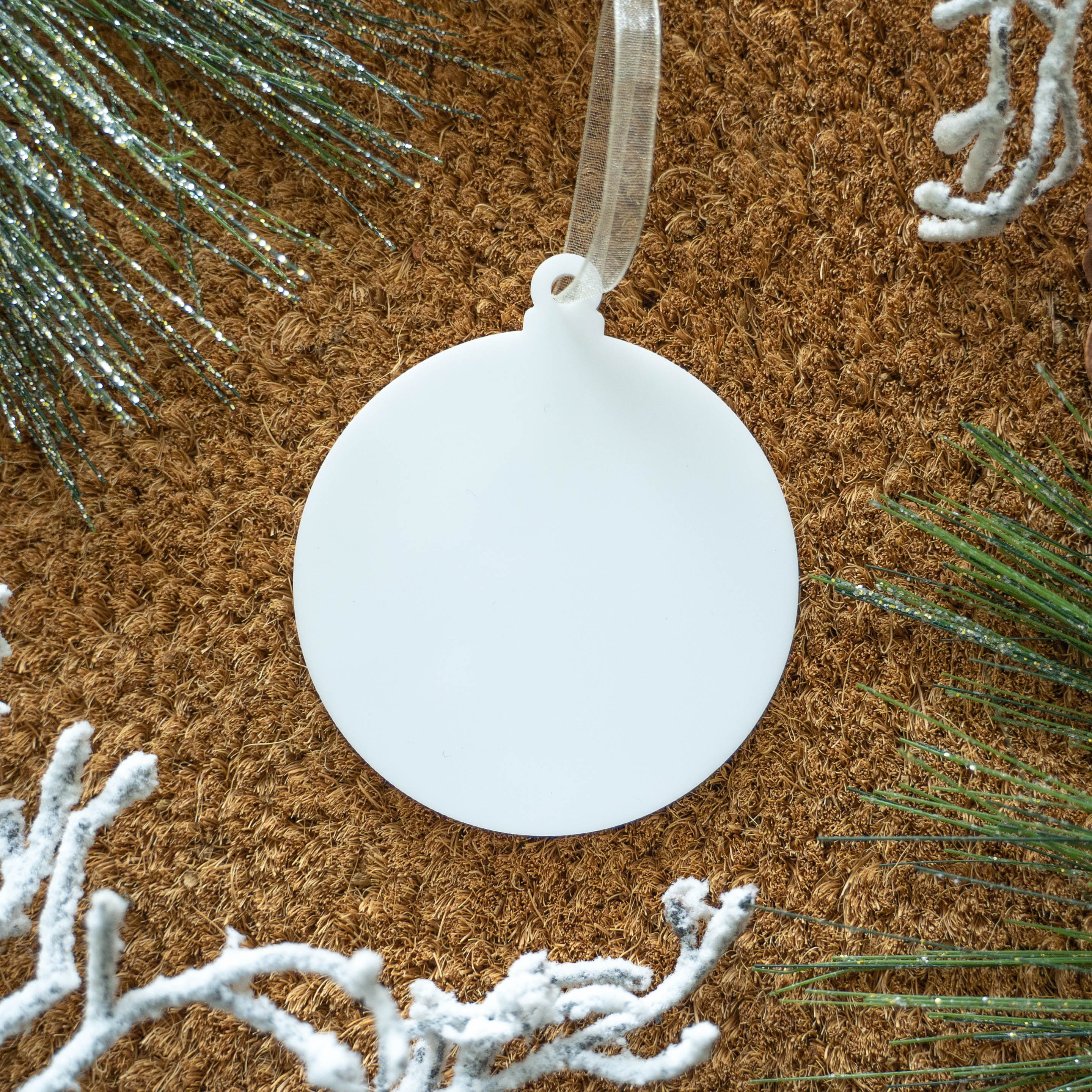 3 White Round Acrylic Christmas Ornament 2020 4mm DIY Etsy