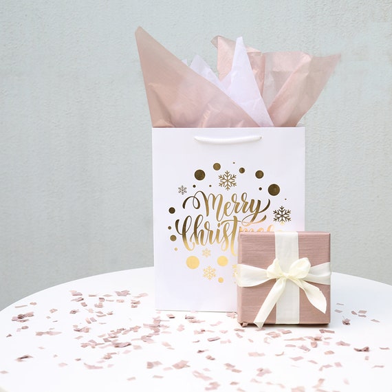 40 Sheets Premium Metallic Tissue Gift Wrap Paper Bulk Rose Gold