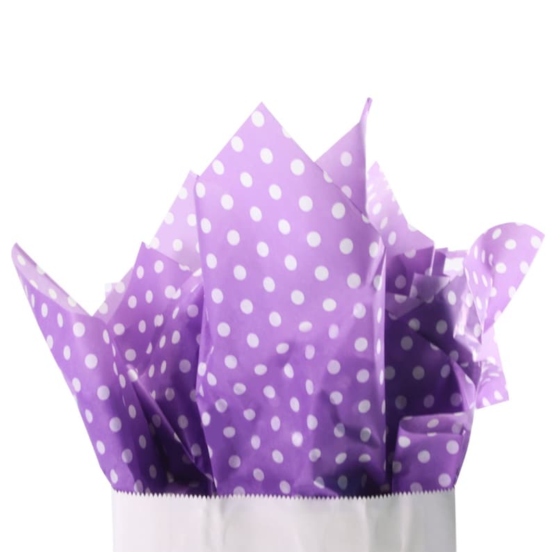 20 X 26 Each,100/% Recyclable Gift Wrapping Accessory UNIQOOO 60 Sheets Premium Purple White Polka Dots Tissue Gift Wrap Paper Bulk