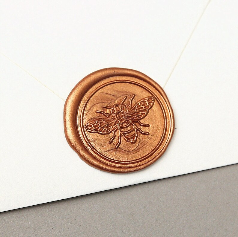 Wax Seal Stamp Little Honey Bee Wax Stamp For Wax Sealing Perfect For Wedding Invitations, DIY, Cards, Envelopes Stamp Only image 5