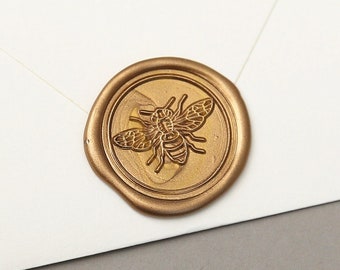 Honey Bee Wax Seal 1 inch Stickers Hbtl-Wxsls