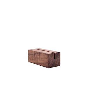 Rustic Wodden Place Card Holders | Walnut Wood Wedding Table Number Stands | Escort Cards Display Stands | Wood Photo Sign Holder Stands