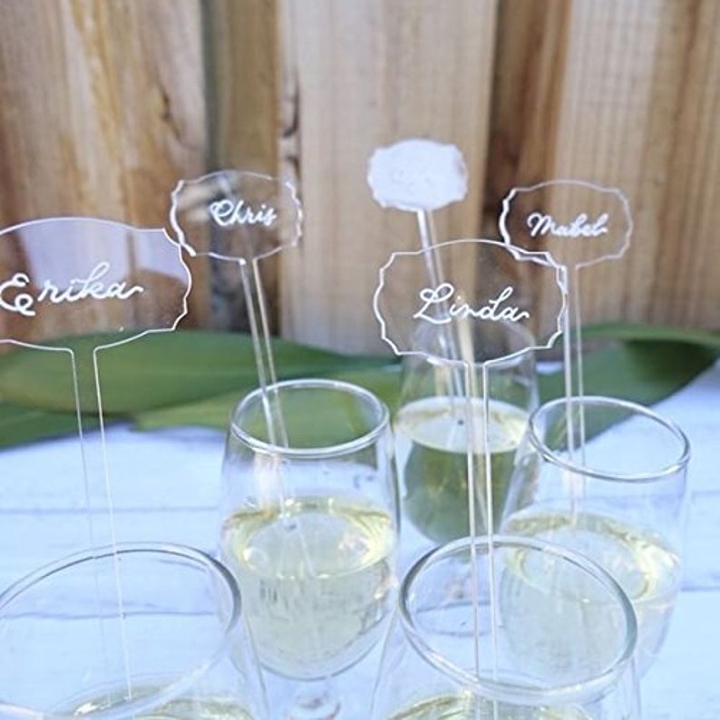 Clear Acrylic Drink Stirrers Cocktail Swizzle Sticks Etsy