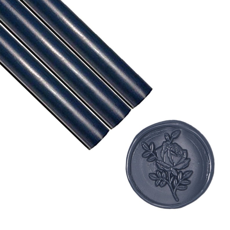 Navy Blue Wax Seal Glue Gun Sealing Wax Sticks For Wedding Etsy Navy Blue Wax Seal Glue Gun Sealing Wax Sticks For Wedding Etsy